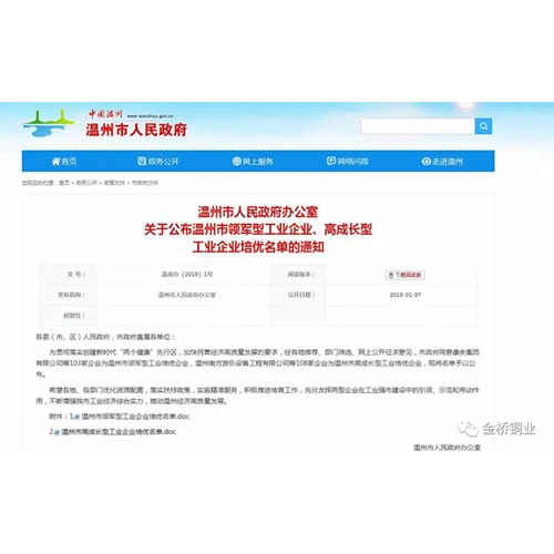 Congratulations to Bridgold for winning the ”High-growth Industrial Training Enterprise (Wen Zhou)”