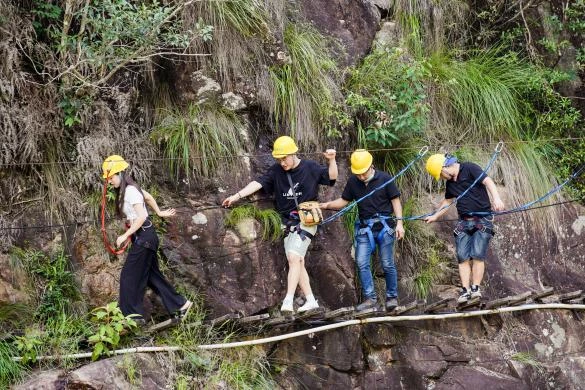 Ride Out the Storm and Fight to the End - BRIDGOLD Organized Outdoor Development Activity at Wencheng County